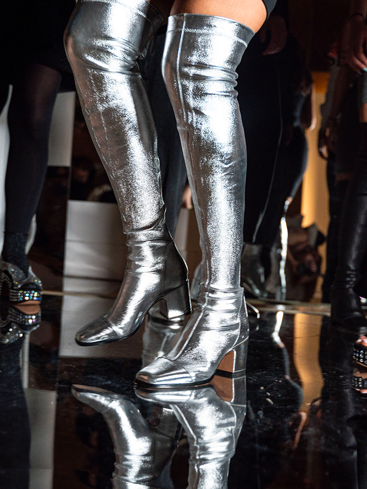 WHISPER - Over the knee boots - Silver